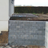 Descente de garage - Mur en agglos - Pendant travaux